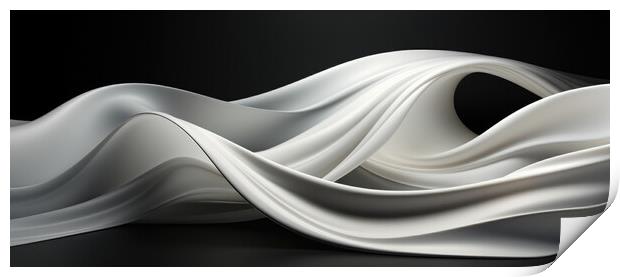 Elegance in Motion Dynamic lines and forms - abstract background Print by Erik Lattwein