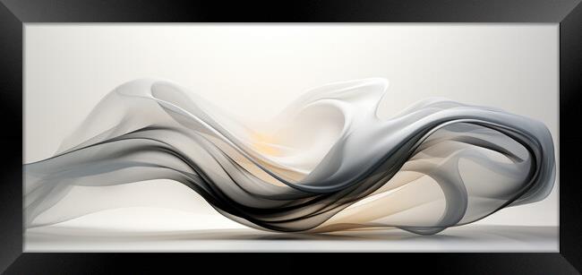 Elegance in Motion Dynamic lines and forms - abstract background Framed Print by Erik Lattwein