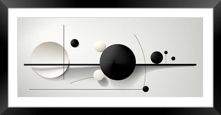 Elegant Abstraction Abstract forms embodying elegance  - abstrac Framed Mounted Print by Erik Lattwein