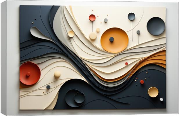 Elegant Minimalism Abstract patterns - abstract background compo Canvas Print by Erik Lattwein
