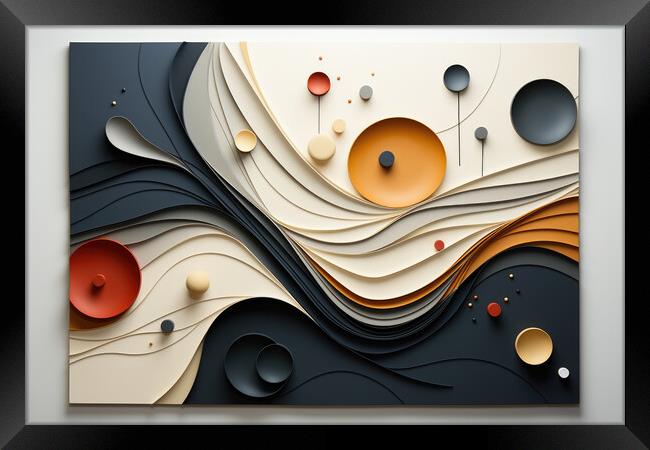 Elegant Minimalism Abstract patterns - abstract background compo Framed Print by Erik Lattwein