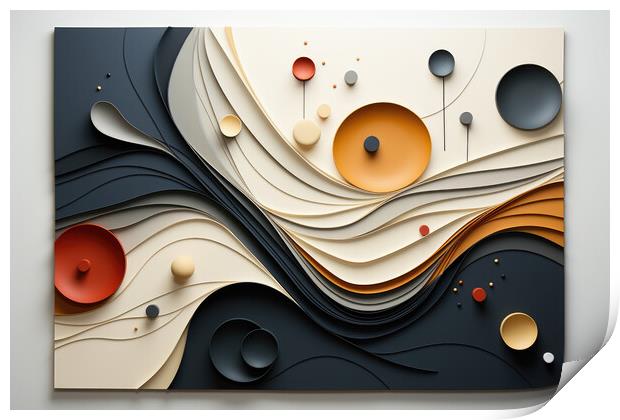 Elegant Minimalism Abstract patterns - abstract background compo Print by Erik Lattwein