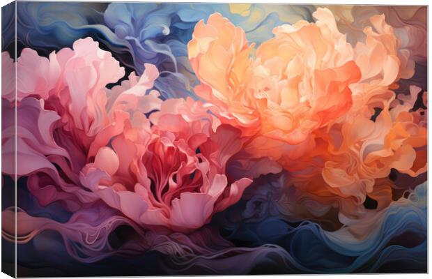 Ethereal Dreamscapes Abstract painting - abstract background com Canvas Print by Erik Lattwein