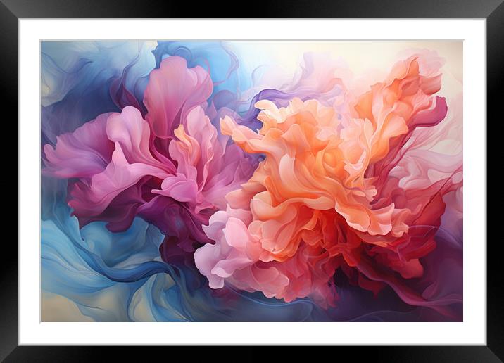 Ethereal Dreamscapes Abstract painting - abstract background com Framed Mounted Print by Erik Lattwein