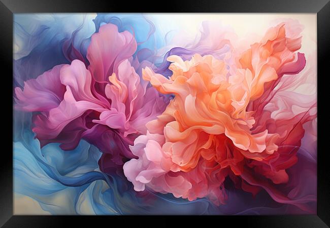 Ethereal Dreamscapes Abstract painting - abstract background com Framed Print by Erik Lattwein