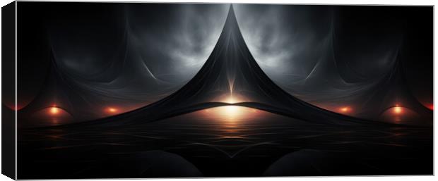 Ethereal Symmetry Abstract patterns - abstract background compos Canvas Print by Erik Lattwein