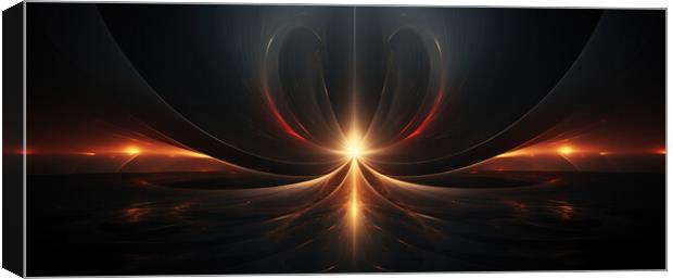 Ethereal Symmetry Abstract patterns - abstract background compos Canvas Print by Erik Lattwein