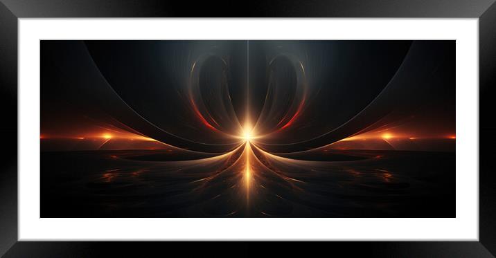 Ethereal Symmetry Abstract patterns - abstract background compos Framed Mounted Print by Erik Lattwein