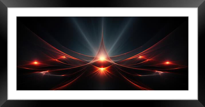 Ethereal Symmetry Abstract patterns - abstract background compos Framed Mounted Print by Erik Lattwein