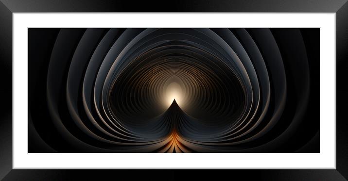 Ethereal Symmetry Abstract patterns - abstract background compos Framed Mounted Print by Erik Lattwein