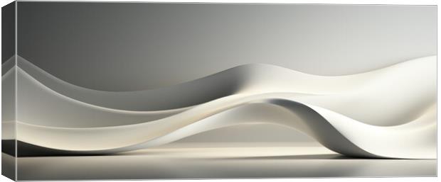 Fluidic Tranquility Fluid lines and shapes - abstract background Canvas Print by Erik Lattwein