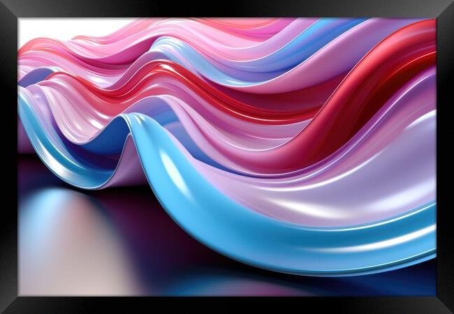 Futuristic Visions Abstract patterns - abstract background composition Framed Print by Erik Lattwein