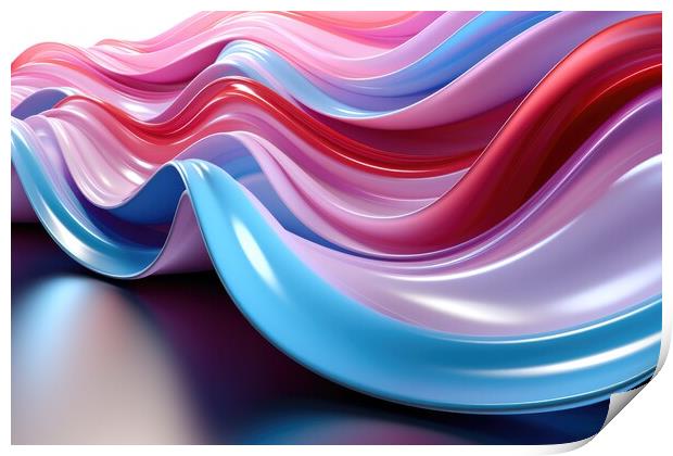 Futuristic Visions Abstract patterns - abstract background composition Print by Erik Lattwein