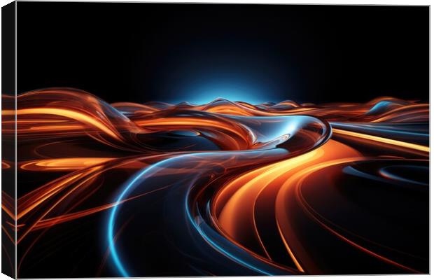Futuristic Visions Abstract patterns - abstract background composition Canvas Print by Erik Lattwein