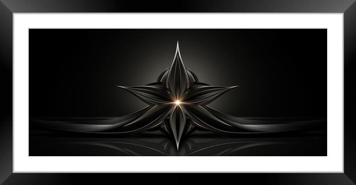 Harmonious Geometric Precision Symmetrical geometric - abstract  Framed Mounted Print by Erik Lattwein