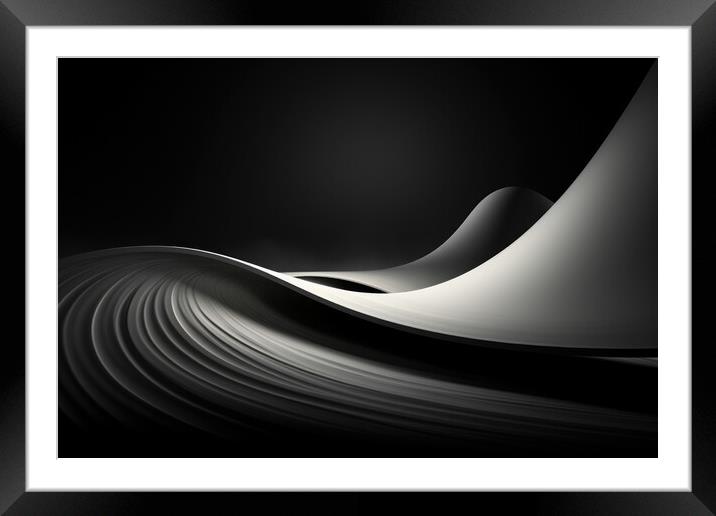 Intriguing Contrast Minimalistic abstract - abstract background  Framed Mounted Print by Erik Lattwein