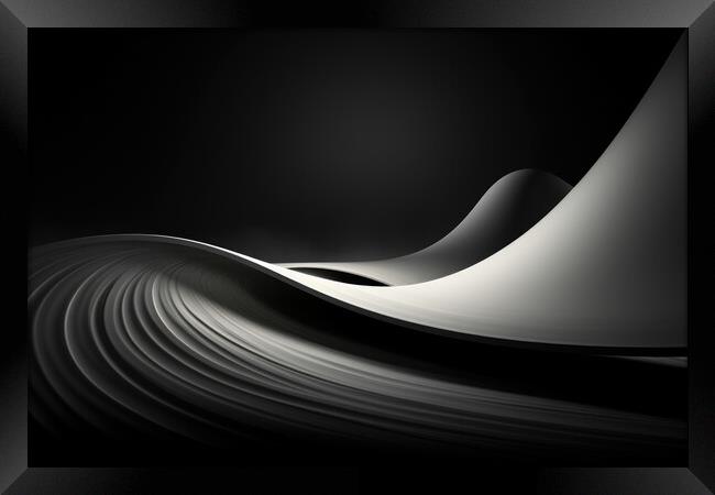 Intriguing Contrast Minimalistic abstract - abstract background  Framed Print by Erik Lattwein