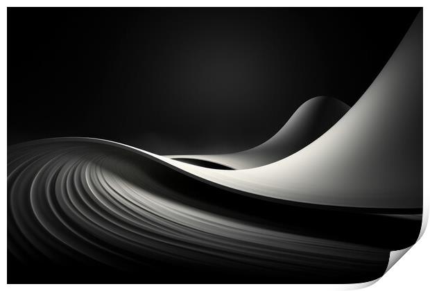 Intriguing Contrast Minimalistic abstract - abstract background  Print by Erik Lattwein