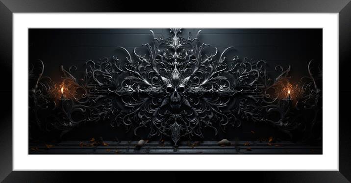 Intriguing Symmetry Abstract patterns - abstract background comp Framed Mounted Print by Erik Lattwein