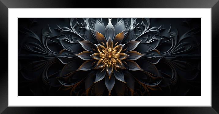 Intriguing Symmetry Abstract patterns - abstract background comp Framed Mounted Print by Erik Lattwein