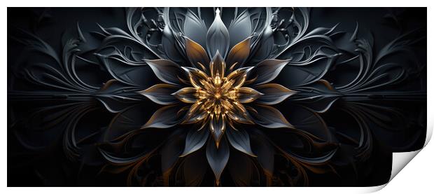 Intriguing Symmetry Abstract patterns - abstract background comp Print by Erik Lattwein