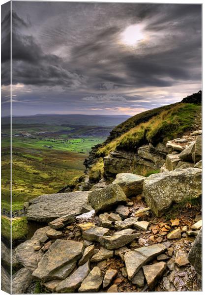 The Descent Of Pen-Y-Ghent Canvas Print by Jason Connolly