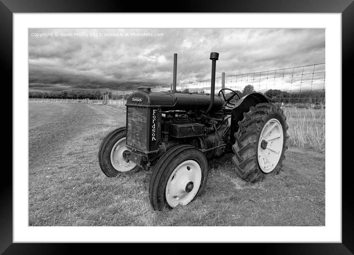 Fordson Tractor  Framed Mounted Print by Navin Mistry