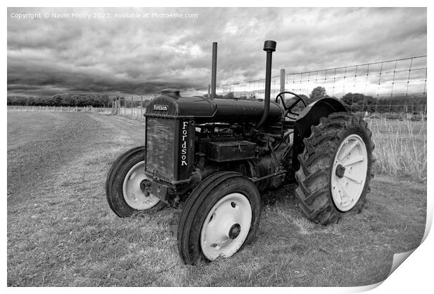 Fordson Tractor  Print by Navin Mistry