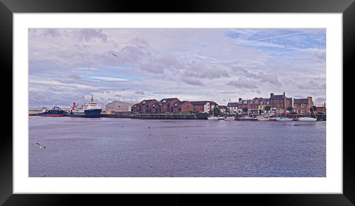Ayr harbour and marina Framed Mounted Print by Allan Durward Photography