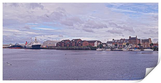 Ayr harbour and marina Print by Allan Durward Photography