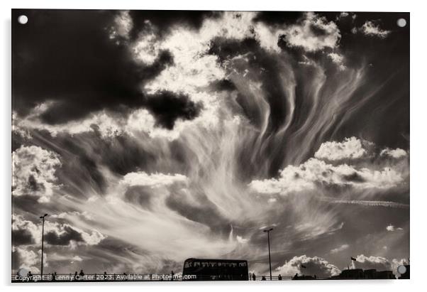 Sky Wisps, over a Double Decker Acrylic by Lenny Carter