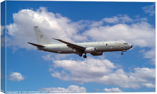 Soaring Poseidon ZP804: RAF Lossiemouth Canvas Print by Tom McPherson