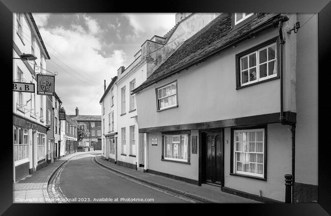Oldest House in Harwich Essex Black and White Framed Print by Pearl Bucknall