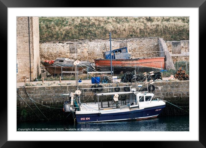 Rustic Harmony at Burghead Harbour Framed Mounted Print by Tom McPherson
