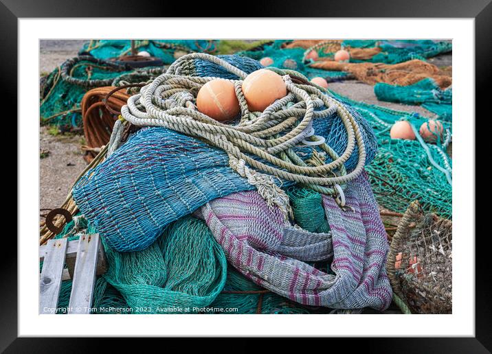 Tapestry of Textiles: A Woven Harbour Symphony Framed Mounted Print by Tom McPherson