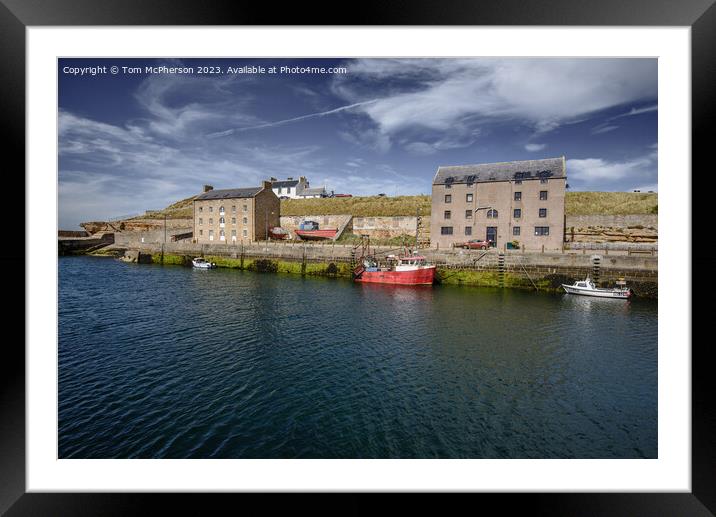 Scenic View of Burghead Harbour Framed Mounted Print by Tom McPherson