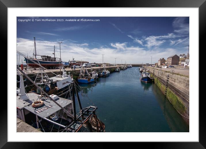 Scenic View of Burghead Harbour Framed Mounted Print by Tom McPherson