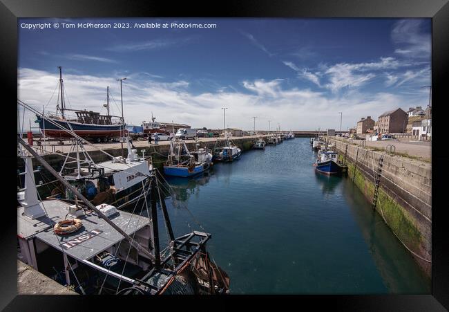 Scenic View of Burghead Harbour Framed Print by Tom McPherson