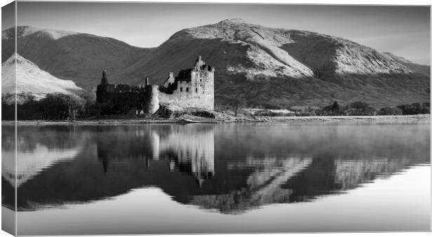 Kilchurn Castle Reflections Canvas Print by Anthony McGeever