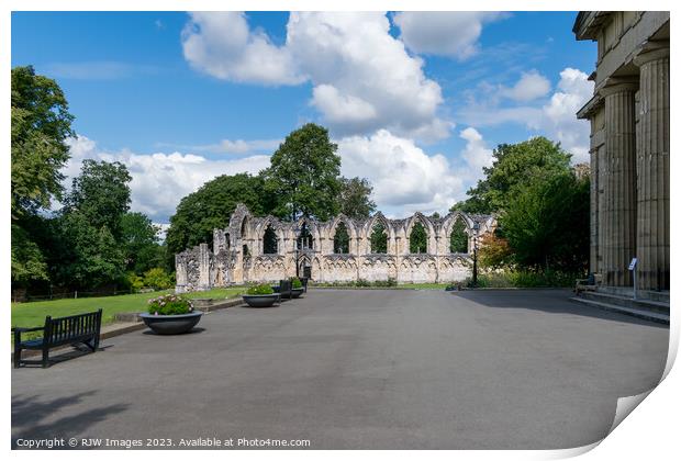 Yorkshire Museum Gardens Print by RJW Images