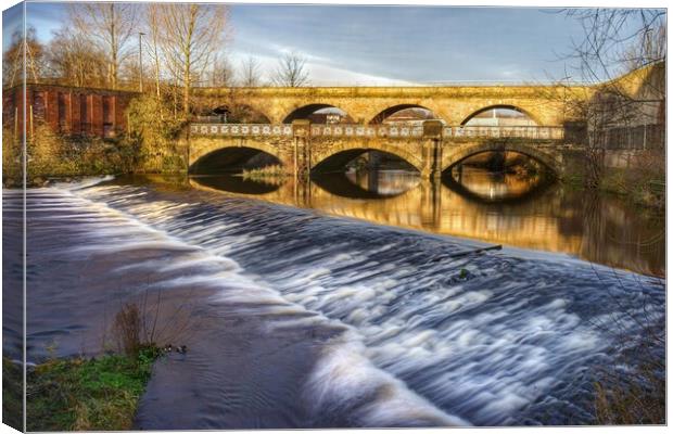 Norfolk Bridge and Burton Weir Canvas Print by Darren Galpin