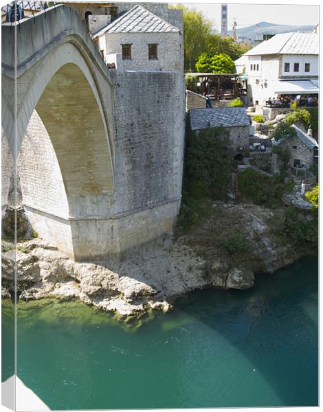 Old bridge in Mostar city Canvas Print by radoslav rundic