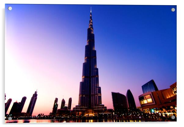 Burj Khalifa Acrylic by Fabrizio Troiani