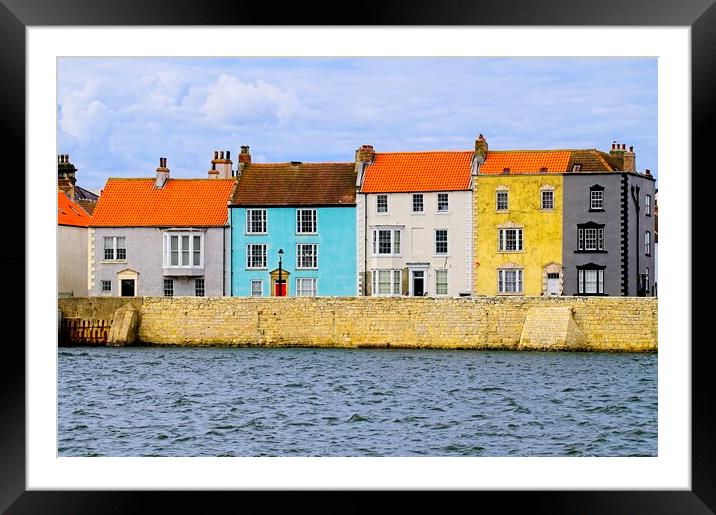 Colourful Houses Hartlepool Headland Framed Mounted Print by Martyn Arnold