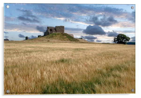 Historic Duffus Castle Acrylic by Tom McPherson
