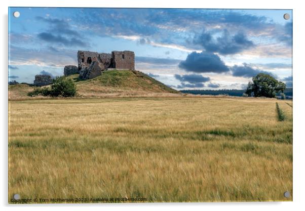 Duffus Castle: A Historic Beacon in Moray Acrylic by Tom McPherson