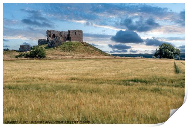 Duffus Castle: A Historic Beacon in Moray Print by Tom McPherson