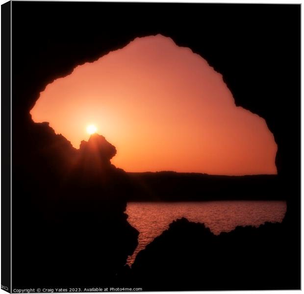 Menorca Archway Sunset Canvas Print by Craig Yates