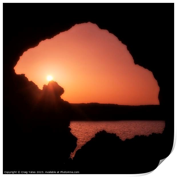 Menorca Archway Sunset Print by Craig Yates