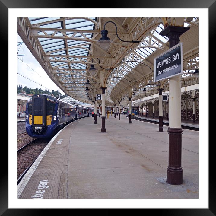 Train at Wemyss bay station, Inverclyde, Scotland. Framed Mounted Print by Allan Durward Photography